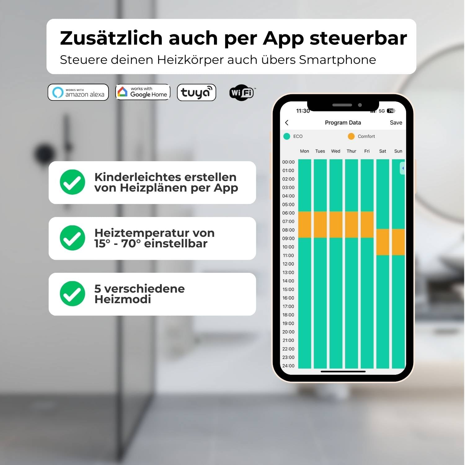 TOBI Elektrischer Bad- & Handtuchheizkörper