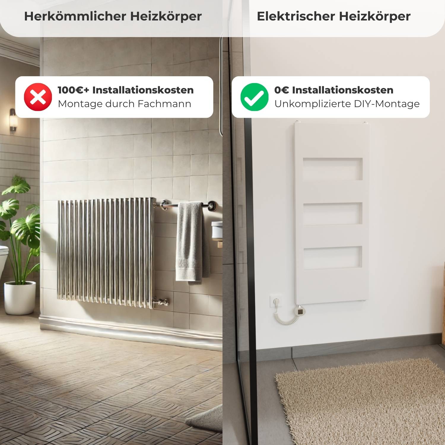 TOBI Elektrischer Bad- & Handtuchheizkörper