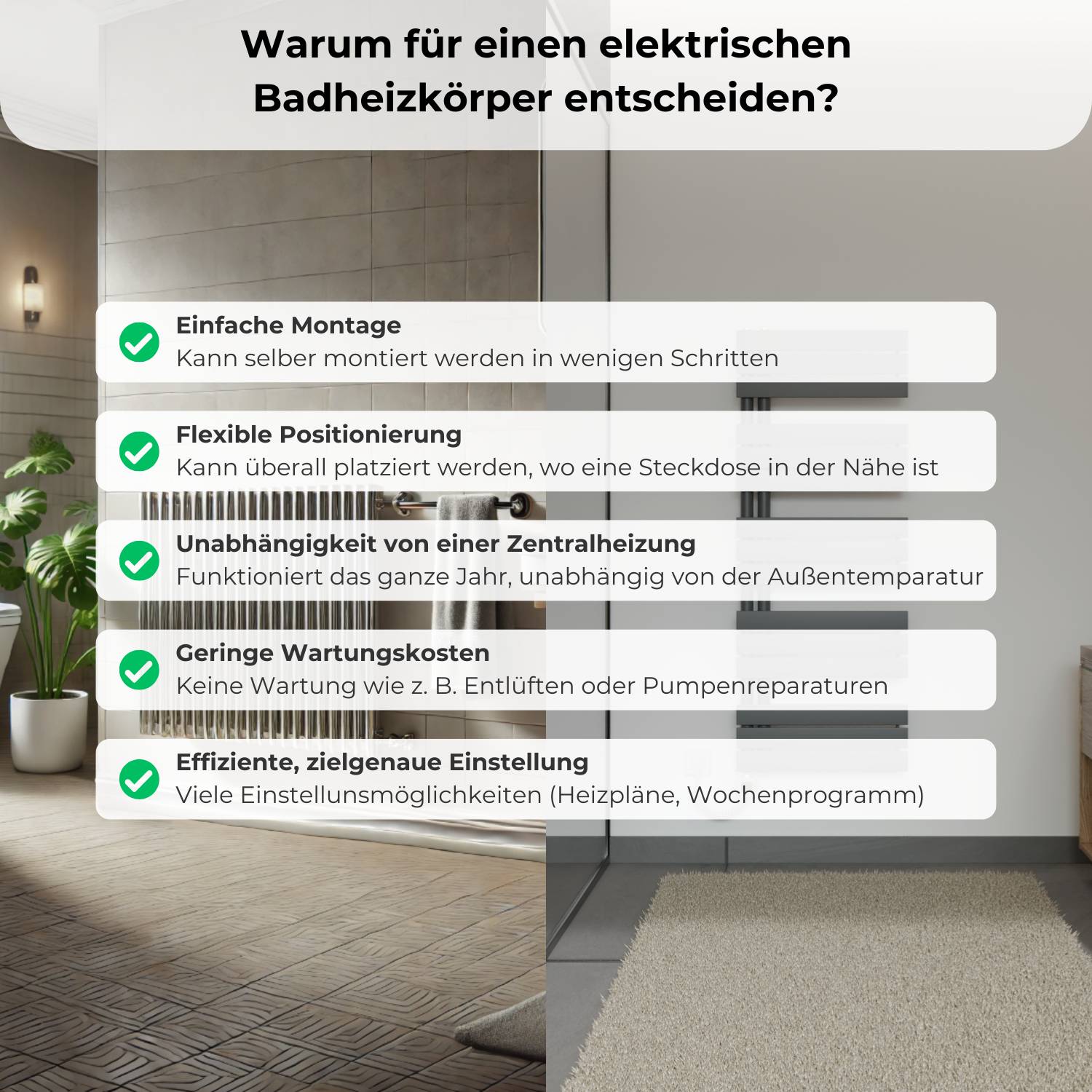 MARK Elektrischer Bad- & Handtuchheizkörper