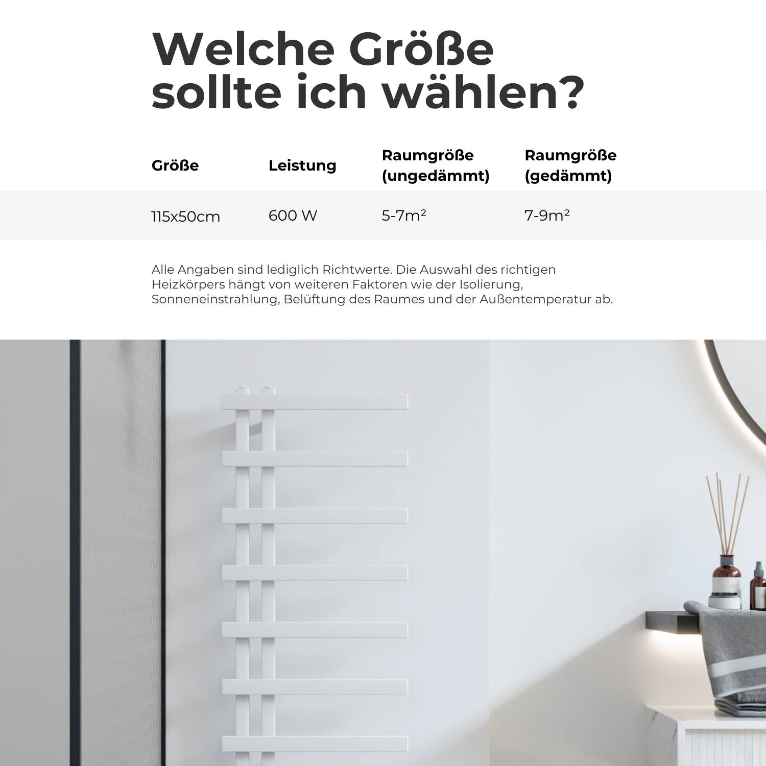 MARK Elektrischer Bad- & Handtuchheizkörper