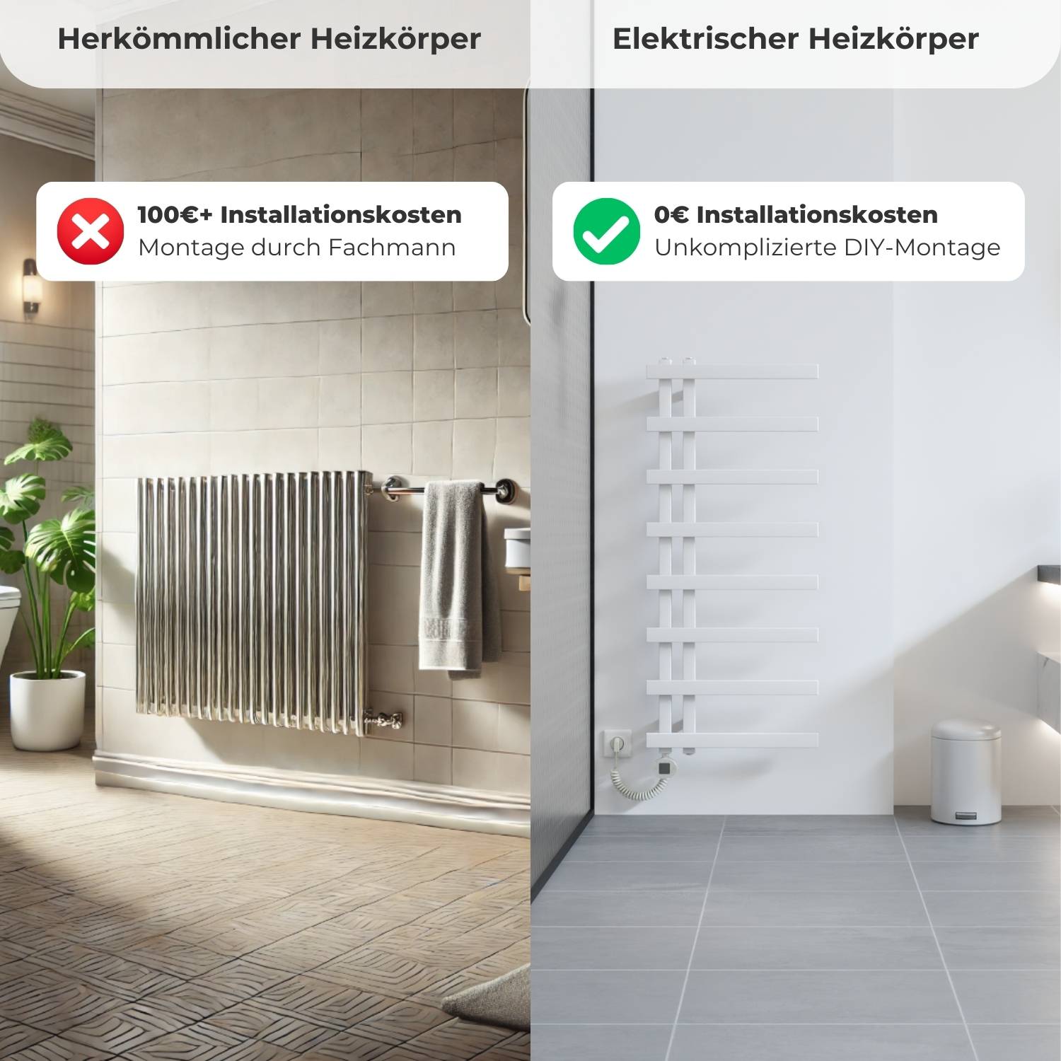 MARK Elektrischer Bad- & Handtuchheizkörper
