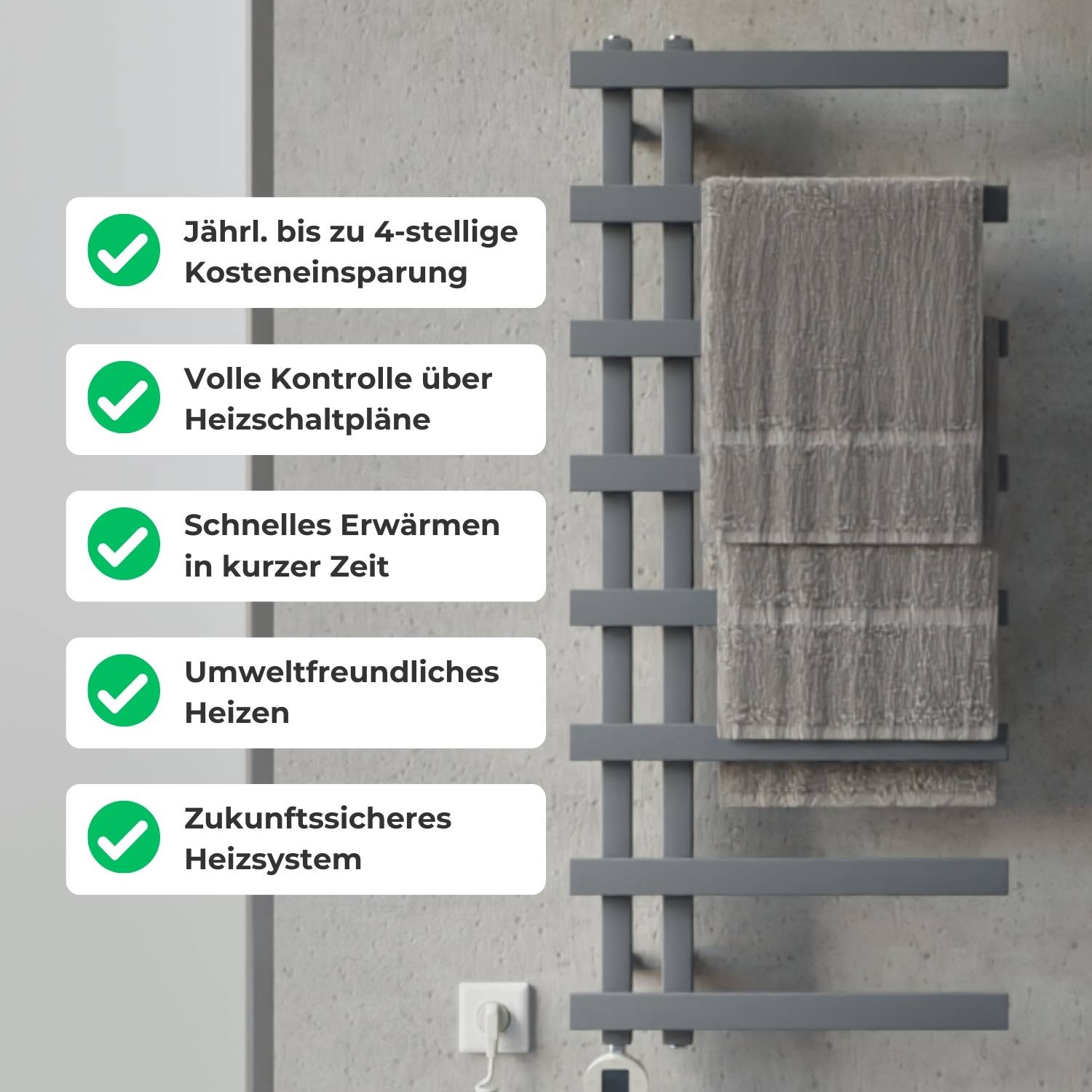 MARK Elektrischer Bad- & Handtuchheizkörper